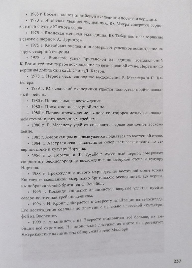 Хроника Эвереста до 1999 года